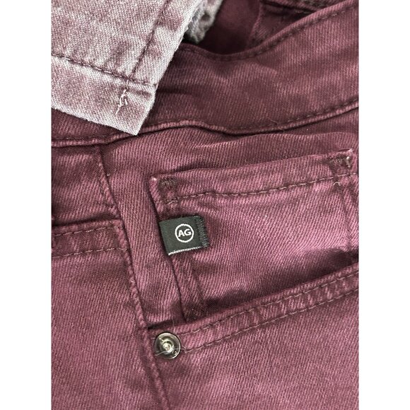 Adriano Goldschmied Jeans Womens 28R Maroon The Farrah Skinny High Rise - Picture 12 of 16